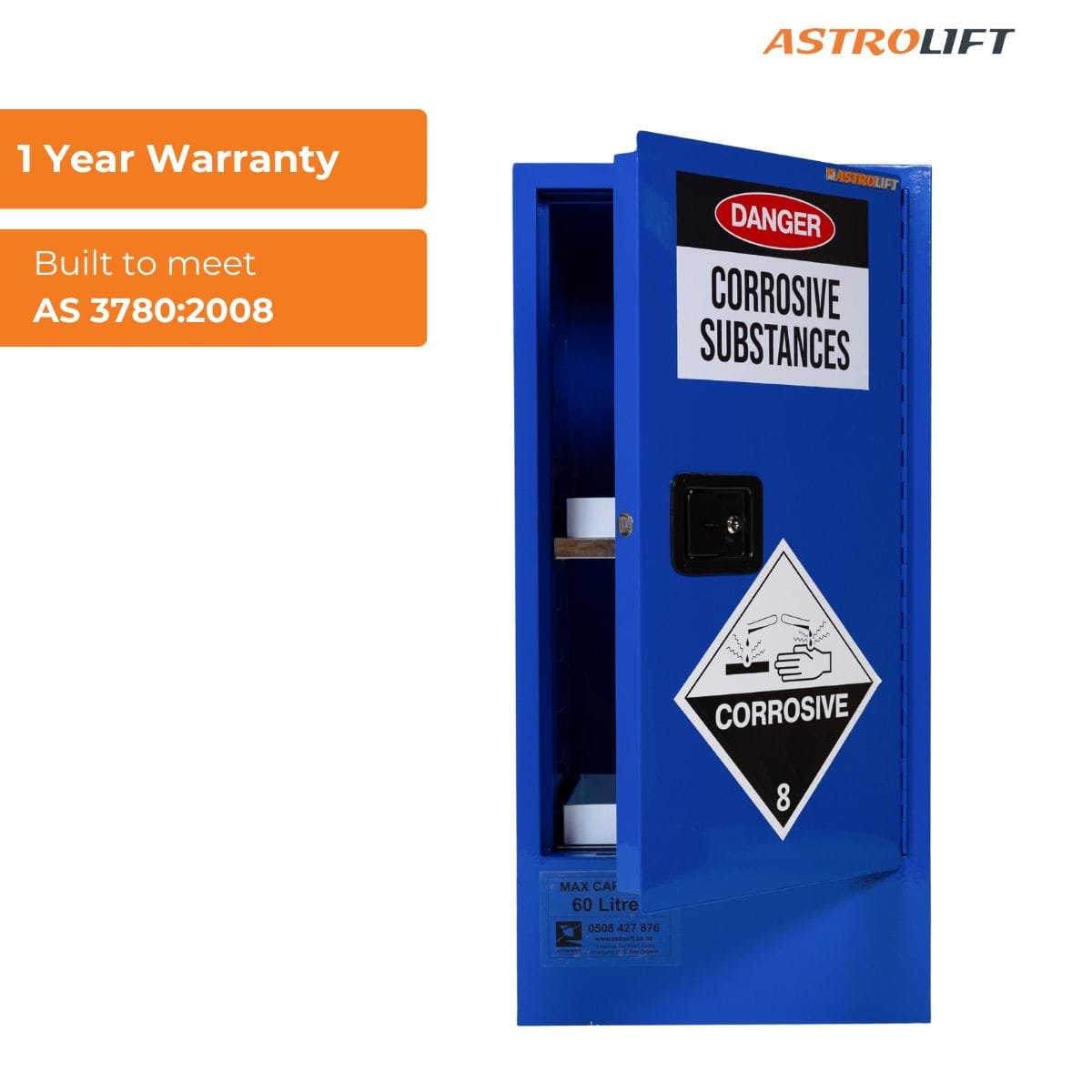 Buy Corrosive Storage Cabinet  in Safety and Protection available at Astrolift NZ